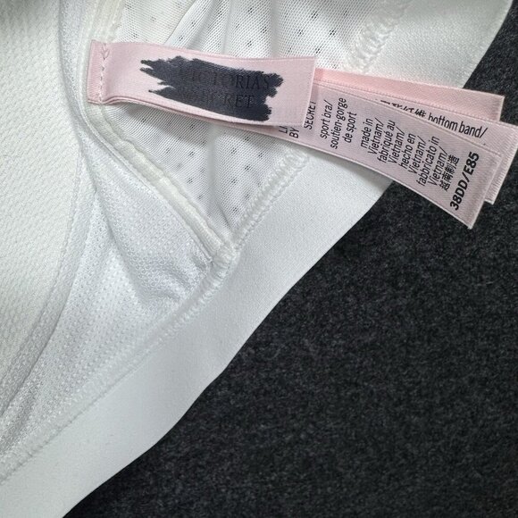 Victoria Secret VSX Light Weight Mesh Sports Bra White Size 38DD NWOT - Picture 5 of 6